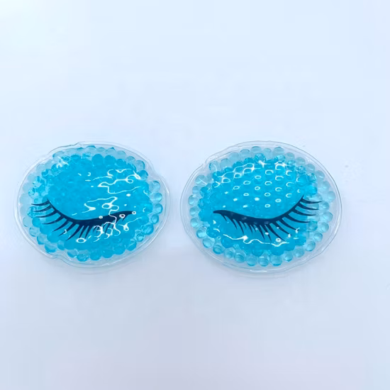 Almofada de sono para olhos em PVC com gel quente e frio para aquecimento por micro-ondas reutilizável